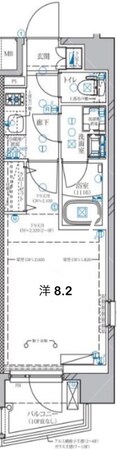 赤羽岩淵駅 徒歩1分 8階の物件間取画像